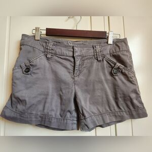 Size 4 Smart Set Grey Cotton Shorts Low Waist